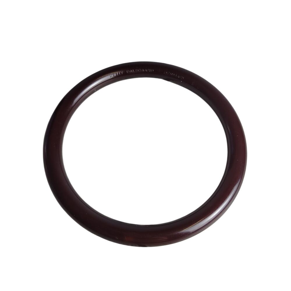 Vintage Bracelet Bangle Ketty Dalsgaard Denmark Signed Tubular Dark Brown